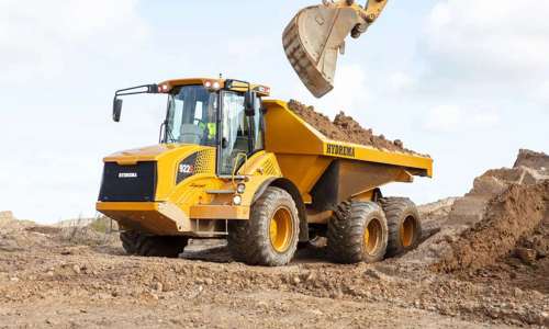 Hydrema 22 ton articulated dump truck for hire Central Scotland